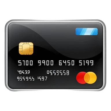 black credit card, no text, no numbers sticker