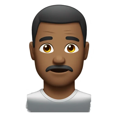 Muscular man teary eyes sticker