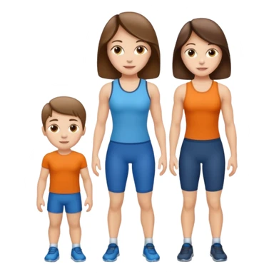 Light brunette beautiful fit mom with 3 sons sticker