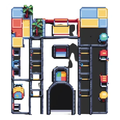 elementary school building with playground sticker