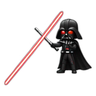 Dark vador with red light saber sticker