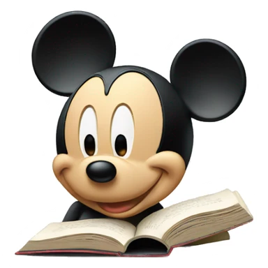  Color ful Mickey Mouse reading sticker