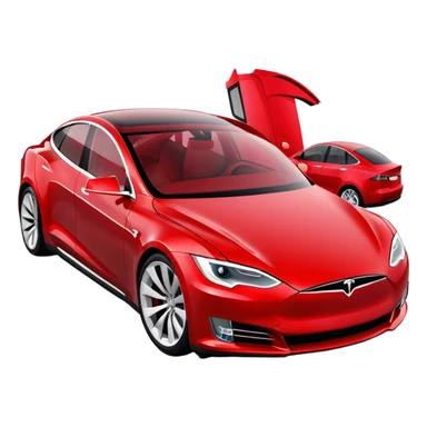 Tesla Model S - Tesla (Model Year: 2022) (Iconic colour: Red) sticker