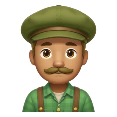 Animal crossing character, famer with a beret and a mustache  sticker