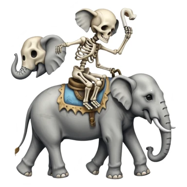 Skeleton Rider on elephant sticker