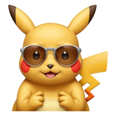 Pikachu qui enlève ses lunettes de soleil et fait un clin d'œil sticker