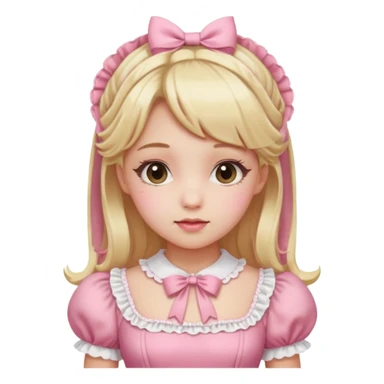 Pink Lolita with blonde hair sticker