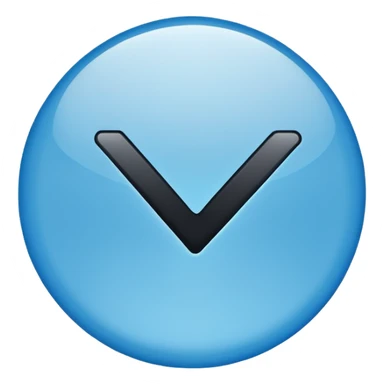 Un circulo azul de verificación sticker