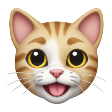 Cat sticking out its tongue  sticker