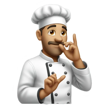 Chef kissing his fingers sticker