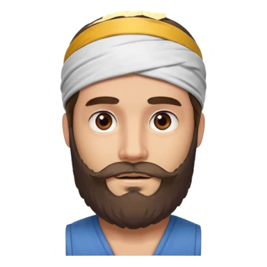 man bearded headband sticker