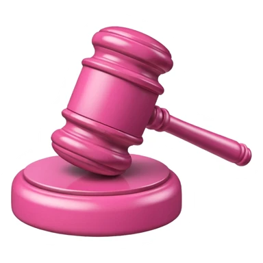 pink gavel sticker
