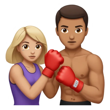 man punching a woman sticker