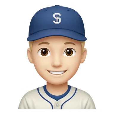 baseball hatted boy sticker