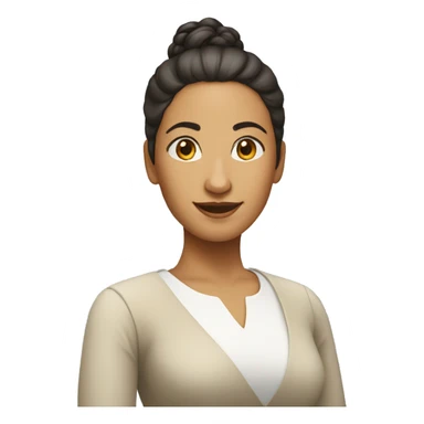 middle aged mixed race lady with bun who likes coding sticker