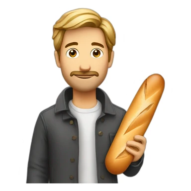 french-man-holding-baguette sticker