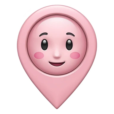 pale pink location pin sticker