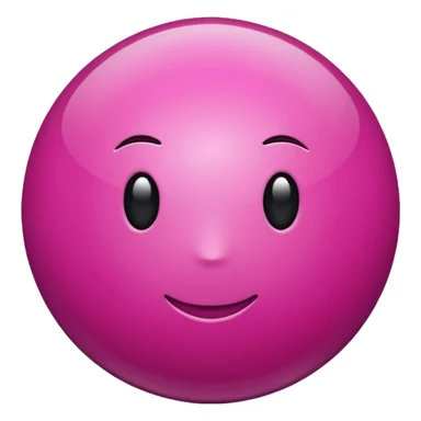 magenta color sphere,Negative : Emoji. sticker