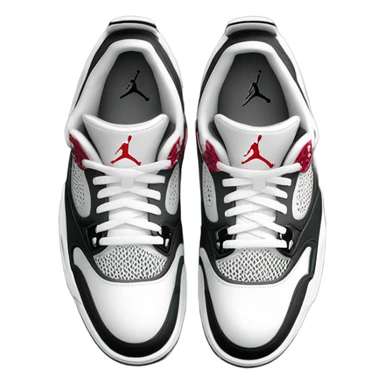 Jordan 4 black and white sticker