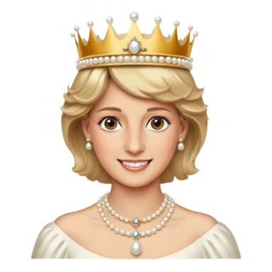 content face, Princess Diana with crown sticker