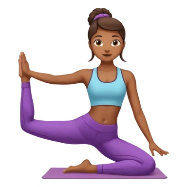 Fille qui fait yoga brune sticker