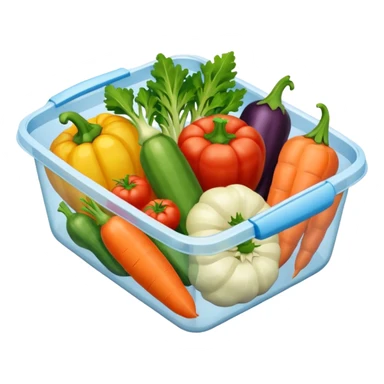 vegetables in plastic container sticker