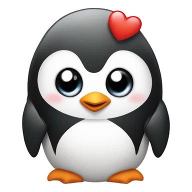 Penguin love sticker