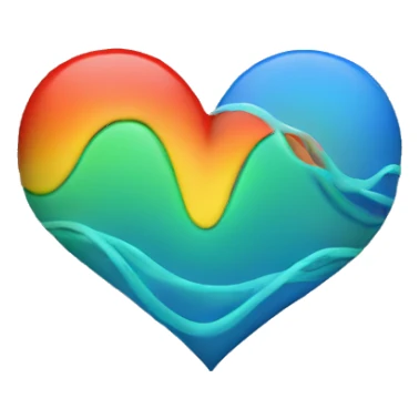 heart with bp wave sticker