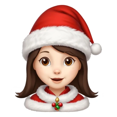 Brunette rabbit christmas sticker
