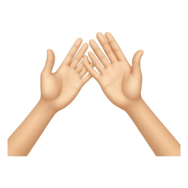 A dynamic depiction of two open hands meeting mid-air in a celebratory palm touch, with a subtle motion blur or impact lines to indicate movement. A small burst of energy or spark appears at contact, excitement, teamwork, or shared success. sticker