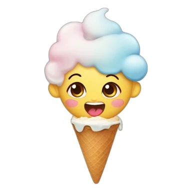 baby eat icecream sticker