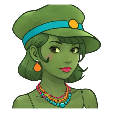 portrait of a girl sticker