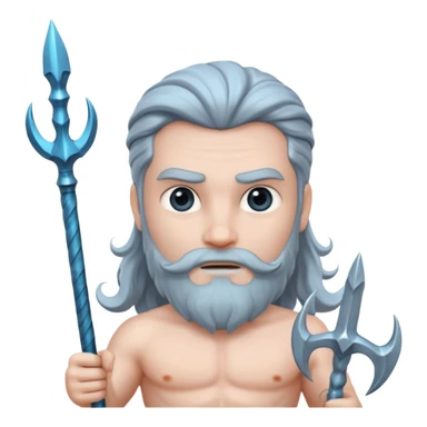 evil with Poseidon trident sticker