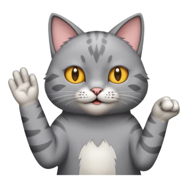 Cat flipping someone off sticker