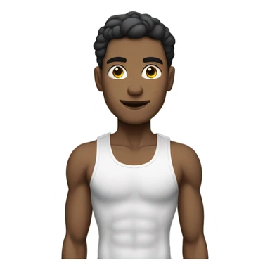 motivated skinny white skin color gym member sticker