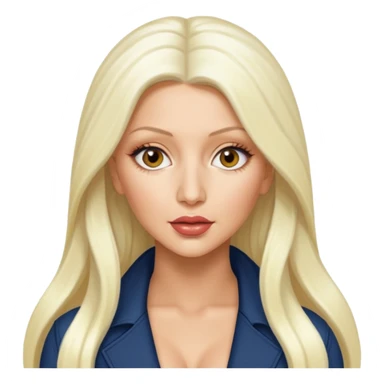 Christina Aguilera with long platinum blonde hair  sticker