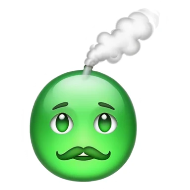 Green smoking emoji 420 sticker