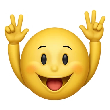 a cheering smiley with the words "Rabea! Rabea!" shouting over his head sticker