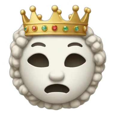 un crâne avec une couronne sticker