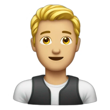 man with a magnet sticker