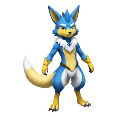 Lucario-Renamon-Zeraora-hybrid (Full body) sticker
