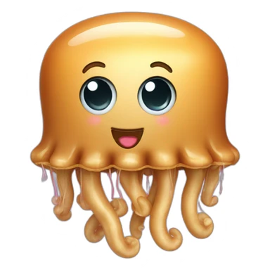 Peanut butter cute jellyfish treasure sticker