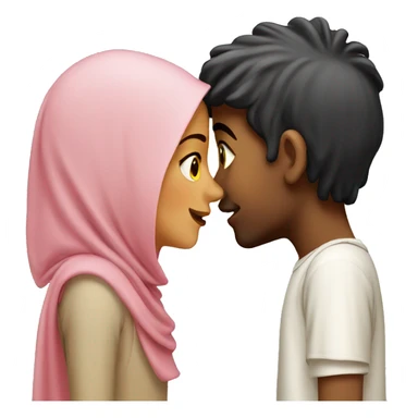 arab girl kissing boy sticker