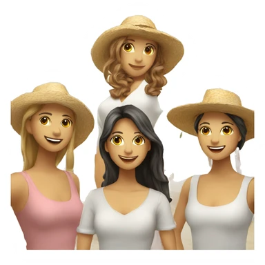 4 Compañeras de trabajo en Ibiza sticker