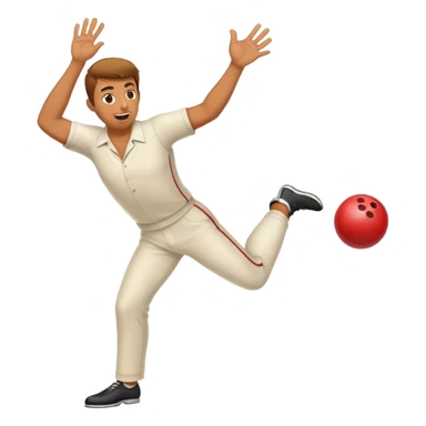 A guy bowling hitting a strike  sticker