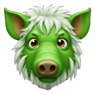 toxic green boar sticker