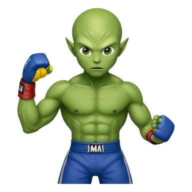 alien MMA fighter sticker