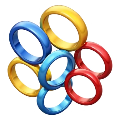 Colorful stacking rings sticker