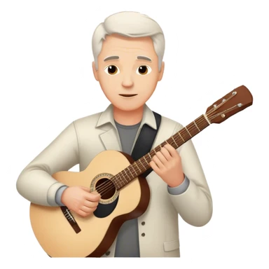 white middle-aged man, musician, instrument, guitar, piano, violin, performance, music, playing, melody, talent, sound, notes, skilled, artist, creativity sticker