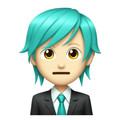 Donald Trump but with Hatsune Miku’s hair  sticker